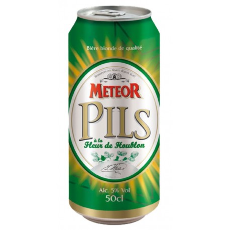 Meteor Pils Blonde 50cl (pack de 12 canettes)
