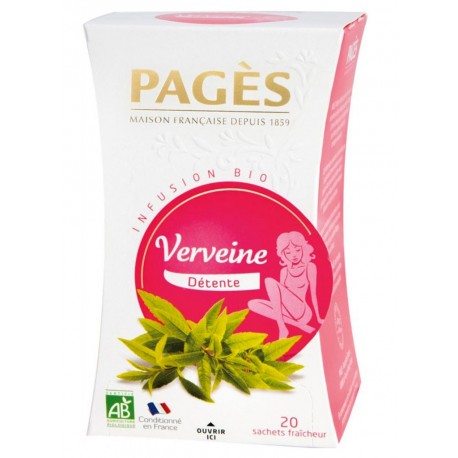 Pages Infusion Détente Verveine Bio 20 sachets (lot de 3)