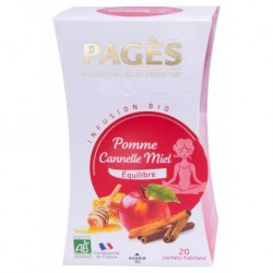 Pages Infusion Équilibre Pomme Cannelle Miel Bio 20 sachets (lot de 3)