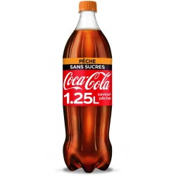 Coca-Cola Zéro Pêche 1,25L (pack de 6)
