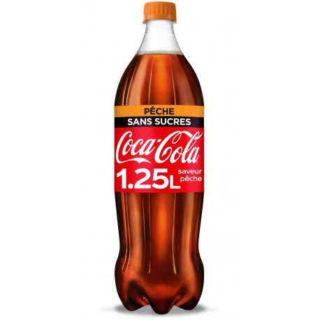 Coca-Cola Zéro Pêche 1,25L (pack de 6)