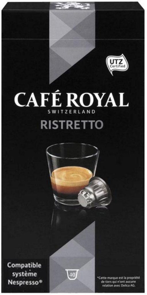 Capsules de café Café Royal Ristretto, compatible avec le système