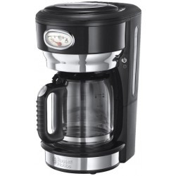 Russell Hobbs Cafetière Rétro Noir 1000W 1,25L 11 Tasses 21701-56