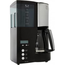 Melitta Cafetière Programmable Optima Timer Noir Acier Brossé