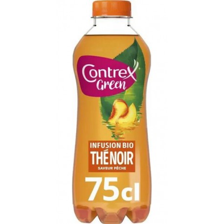 Contrex Green bio eau aromatisée Thé noir pêche 75cl