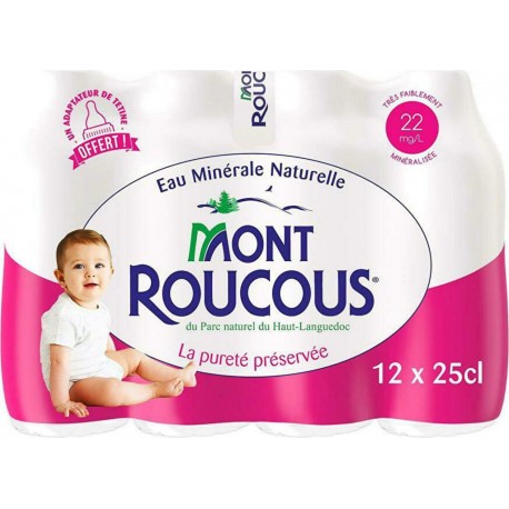 Mont Roucous Eau minérale naturelle 25cl (pack de 12)