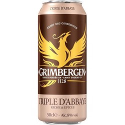 Grimbergen Bière blonde triple d'Abbaye 8% 50 cl 8%vol.