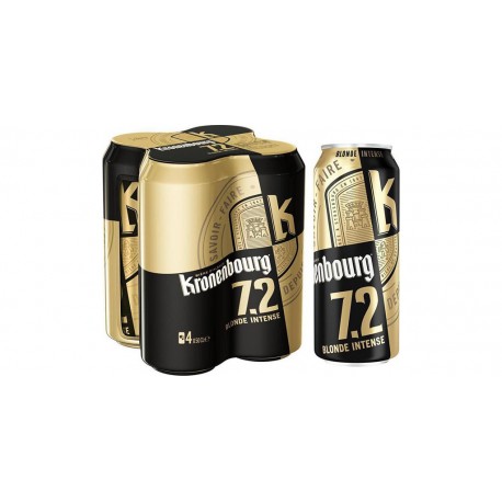 Kronenbourg Bière blonde 7.2% 4 x 50 cl 7.2%vol.