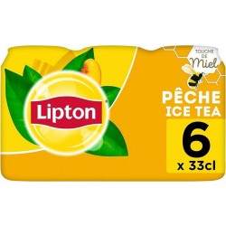 Lipton Boisson au thé pêche touche de miel 6 x 33 cl
