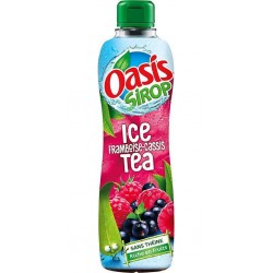 Oasis Sirop ice tea saveur framboise et cassis 75 cl