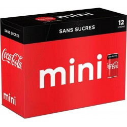 Coca-Cola Soda à base de cola sans sucres - Frigo pack 12 x 15 cl