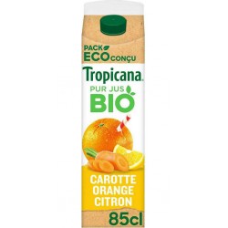 Tropicana Jus bio carotte orange citron 85 cl