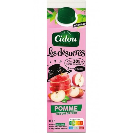 Cidou Jus pomme désucré 1 L