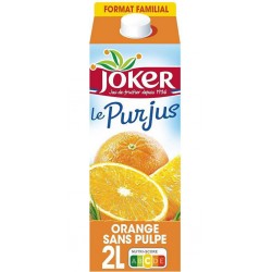 Joker Le pur jus - Jus d'orange sans pulpe 2 L