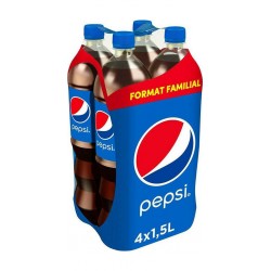 Pepsi Boisson gazeuse au cola 4 x 1,5 L