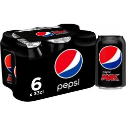 Pepsi Boisson gazeuse au cola sans sucres 6 x 33 cl