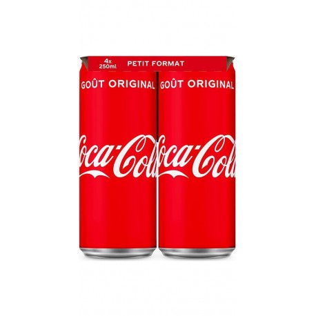 Coca-Cola Boisson gazeuse au cola goût original 4 x 25 cl