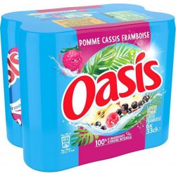 Oasis Boisson à l'eau de source pomme cassis framboise 33cl (pack de 6)