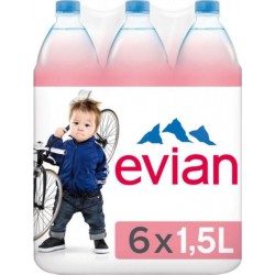 Pack de 12 bouteilles d'eau 1.5L - Evian