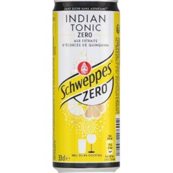 Schweppes Indian Tonic Zero 33cl (lot de 12 packs de 6 soit 72 canettes)