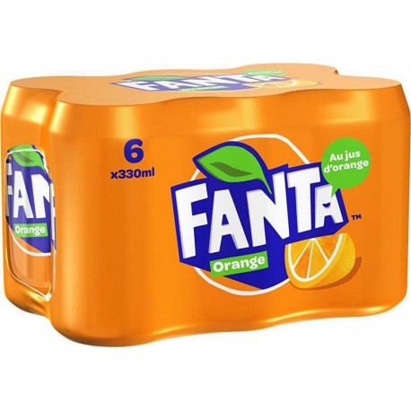 Fanta Boisson gazeuse à l'orange 33cl (pack de 6)