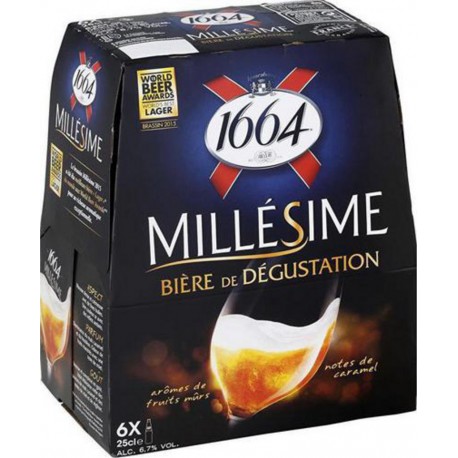 Kronenbourg 1664 Bière blonde millésime 6.7% 6 x 25 cl 6.7%vol.