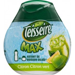 Teisseire Max Citron et Citron Vert 66ml (lot de 6 gourdes)