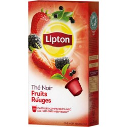 Lipton Infusion Thé Fruit Rouge Nespresso x10 (lot de 3 boîtes de 10 soit 30 capsules)