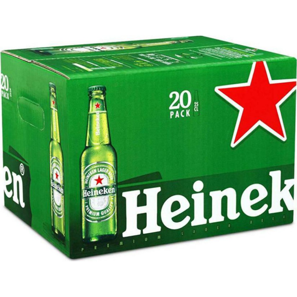 Heineken Bière blonde 20 x 25cl 5%vol. (pack de 20) 