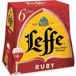Leffe Ruby - Bière aux fruits rouges & bois de rose 5% 6 x 25 cl  5%vol.