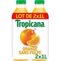 Tropicana Jus d'orange sans pulpe  1L (pack de 2)