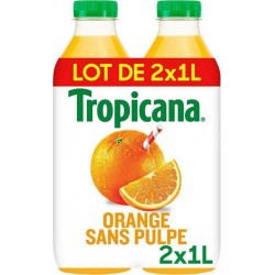 Tropicana Jus d'orange sans pulpe 1L (pack de 2)