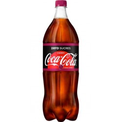 Coca-Cola Cherry Zero sans sucre 1,25L (lot de 12)