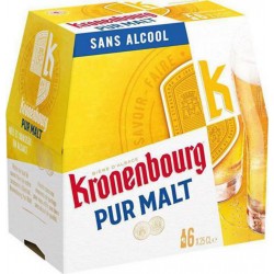 Kronenbourg Bière Pur Malt sans alcool 0.4% 6 x 25 cl 0.4%vol. (pack de 6)