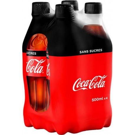 Coca-Cola cola sans sucres 50cl (pack de 4)