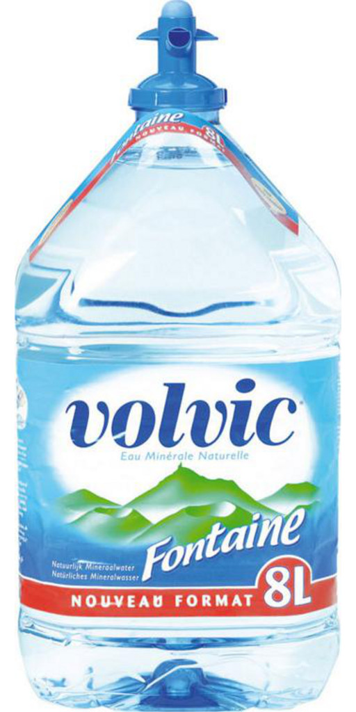 Fontaine eau minérale Volvic bouteille 8 L sur
