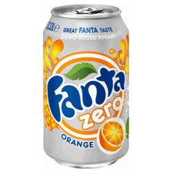 Fanta Orange Zéro 33cl x6 (lot de 4 packs de 6 soit 24 canettes)