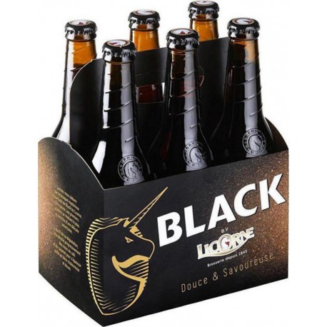 Licorne Bière black douce & savoureuse 33cl 6%vol. (pack de 6)