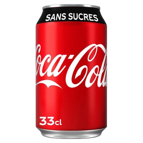 Coca-Cola ZERO SANS SUCRE x20 cannettes de 33cl (pack de 20)