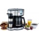 Qilive Cafetière programmable 2 en 1 - 136254 - Inox/Noir