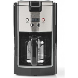 Nedis Machine à café Jusqu'à 12 Tasses Minuteur de 24 Heures Noir