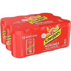 Schweppes Agrum's aux saveurs 4 agrumes 15cl (pack de 12)