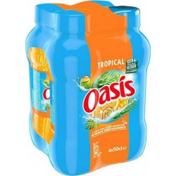 Oasis Boisson à l'eau de source tropical 4 x 50cl (pack de 4)