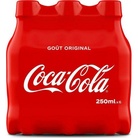 Coca-Cola Soda à base de cola goût original 6 x 25 cl (pack de 6)
