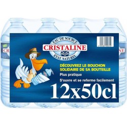 Cristaline Eau de source naturelle 50cl (pack de 12)