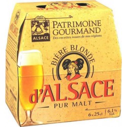 Patrimoine Gourmand Bière blonde d'Alsace 6.1% 6 x 25 cl 6.1%vol.
