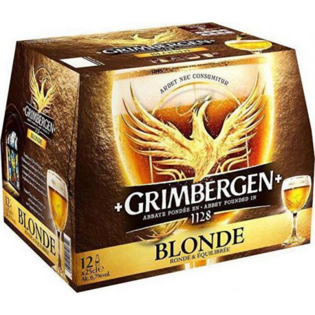 Grimbergen Bière blonde 6.7% 25cl (pack de 12)
