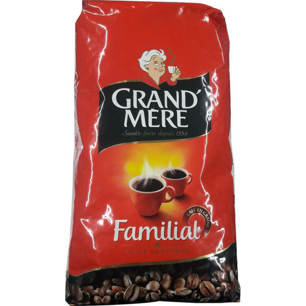 Grand Mère Familial Café En Grains 1Kg 