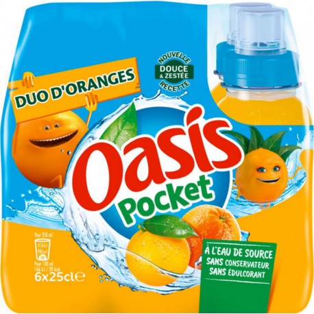 Oasis Pocket Duo d’Oranges 25cl (lot 12 packs de 6 soit 72 bouteilles)