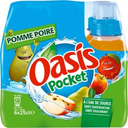 Oasis Pocket Pomme Poire 25cl (pack de 6)